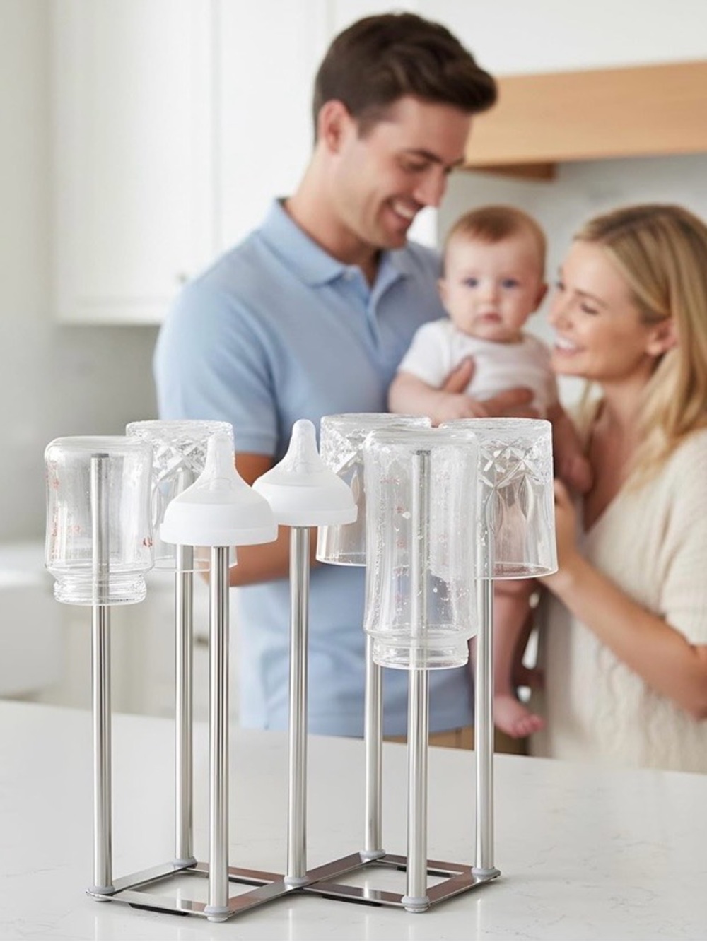 NEW - Water Bottle Drying Rack, Cup Drying Rack for Counter, Stainless Steel - Picture 8 of 8